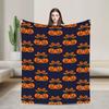 Cute Ghost Pumkin Skull Bat Blanket Warm Soft  Throw Blanket Winter Decorative Couch Chair Sofa Bed Street Trend Bedspread