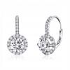 S925 Earrings, Hanging, Large Cubic Zirconia, Elegant English Crystals
