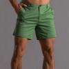 Men Solid Color Slim Fit Casual Shorts