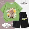Children's LBB Fashion Casual Short-sleeved Shirt and Shorts Two-piece Set, Summer Loose Sportswear for Boys and Girls