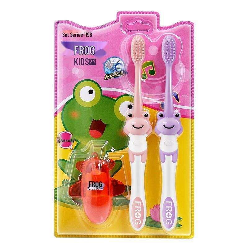 Frog Kids Toothbrush - Soft Bristles, Small Head, 2-Pack