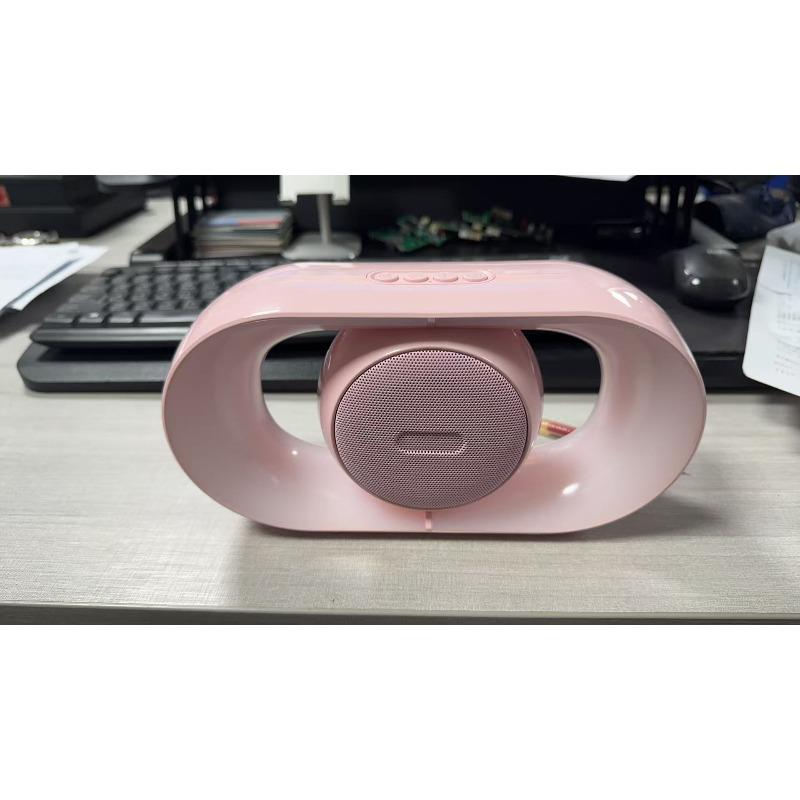 

Настольный ночник для кемпинга на открытом воздухе, Bluetooth-динамик, портативный RGB-светильник, маленькая стереосистема розовый