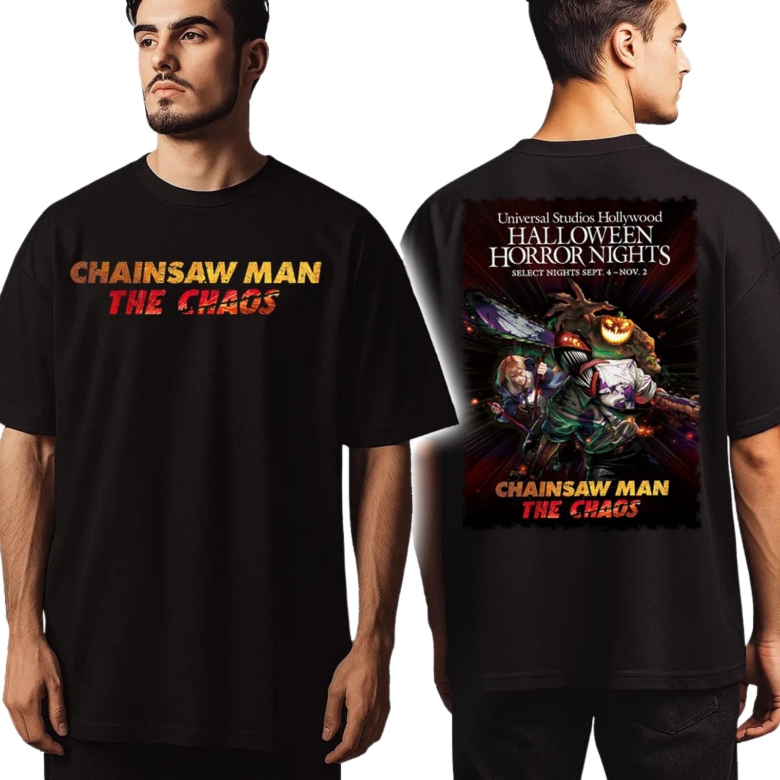 Chainsaw Man Chaos Shirt Halloween Horror Nights 2026 T-Shirt L
