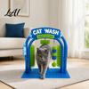 Stazione di Toelettatura per Animali Stazione di Lavaggio per Gatti Strofinamento Morbido con Spazzole Auto-Toelettanti Accessori Design per Auto