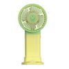 Portable Handheld Fan, Operated Rechargeable Personal Fan, For Outdoor Travel Activities-Green