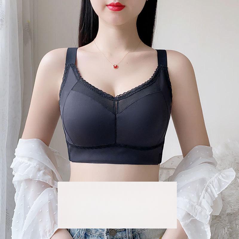 Underwear Women's Thin Full Cup Adjustable Bra with Gathered and Gathered Accessory Breasts Anti Sagging Plus Size Bra