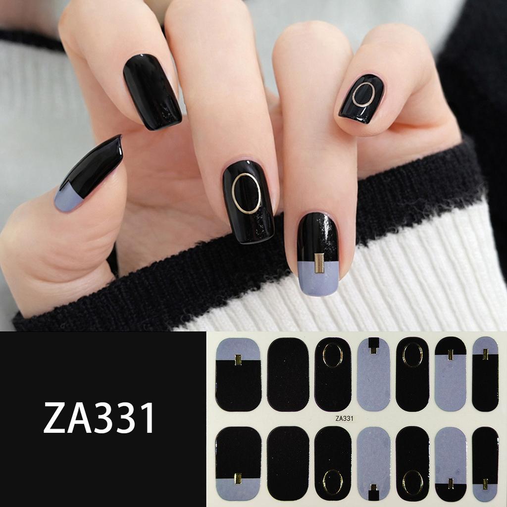 ZA Skin Brightening Waterproof No-Cure Full Cover Gel Nail Wraps, Luxury Minimalist Nail Stickers, Nail Patch Films