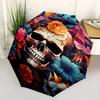 1pc Day of the Dead Theme Automatic Opening and Closing Folding - A Good Choice for Gifts, Fashionable and Convenient Umbrella With Cute Cartoon