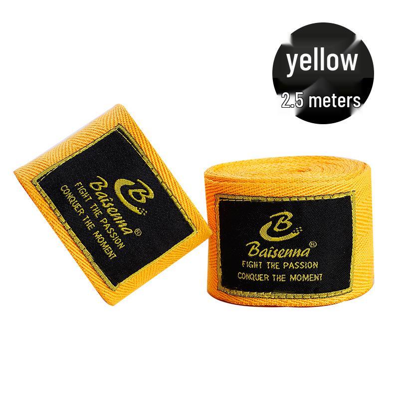 White Micro-Elastic Muay Thai Hand Wraps - 5m & 3m Black Cotton Fist Bandage for Boxing & Sanda