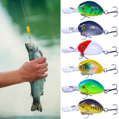 6.5cm 7.5g Attractive Artificial Bait 3D Fish Eyes Long Throwing Distance Sturdy Cute Chubby Fake Bait for Fishing Lovers