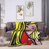 Roy Lichtenstein Pop Art Blanket  Warm Soft Street Trend Plush Throw Blanket For Home Decor Flannel Bedspread Bed Cover