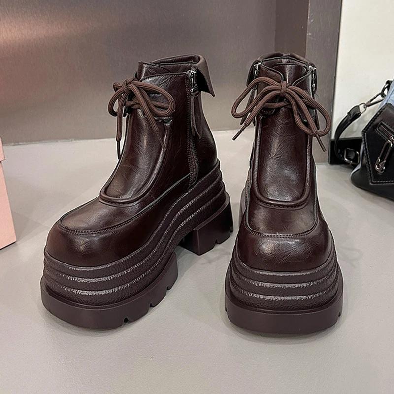 High Heels Anke Boots Women Designer Platform Shoes  Winter New Sport Chelsea Boots Walking Trend Fashion Dress Mujer Botas