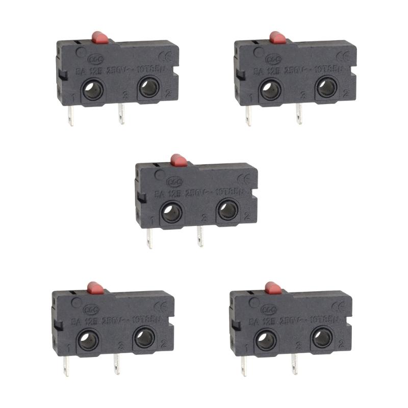 Limit Control Microswitch Assembly, KW11 KW12 Contact Button Unit with Black Housing and 5A 125V 250V Rating Body