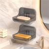 2Pcs Clearly plastic Soap Dish Modern Waterproof Soap Holder Easy Installation Bathroom Essential Shelf Kitchen Friendly