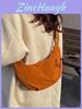 Nylon Small Water Dumpling Shape Handbag With Zipper Pocket For Casual Daily Use