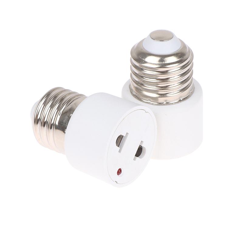 E26 E27 Screw B22 Bayonet Lamp Holder  To Us Eu Ac Power Plug Adapter Converter