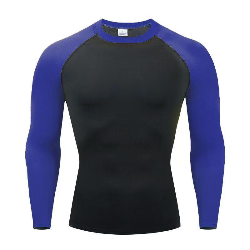 Men's Quick-Dry Long-Sleeve Tight-Fitting Sports Top - High Elasticity, Breathable Fitness Wear