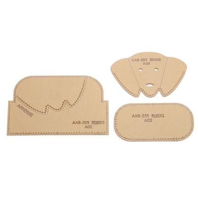 3Pcs Acrylic Wallet Template Transparent Manual DIY Portfolio Leather Craft for Coin Purse