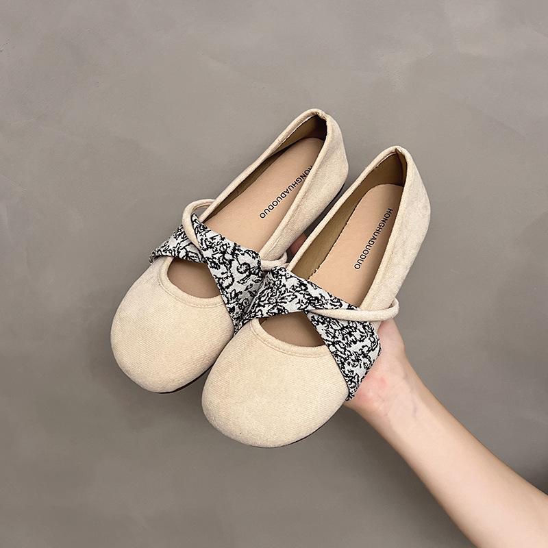 

Ретро Мэри Джейн на скрытой платформе, женские туфли-лодочки с круглым носком, балетки для ношения с юбкой 35 бежевый