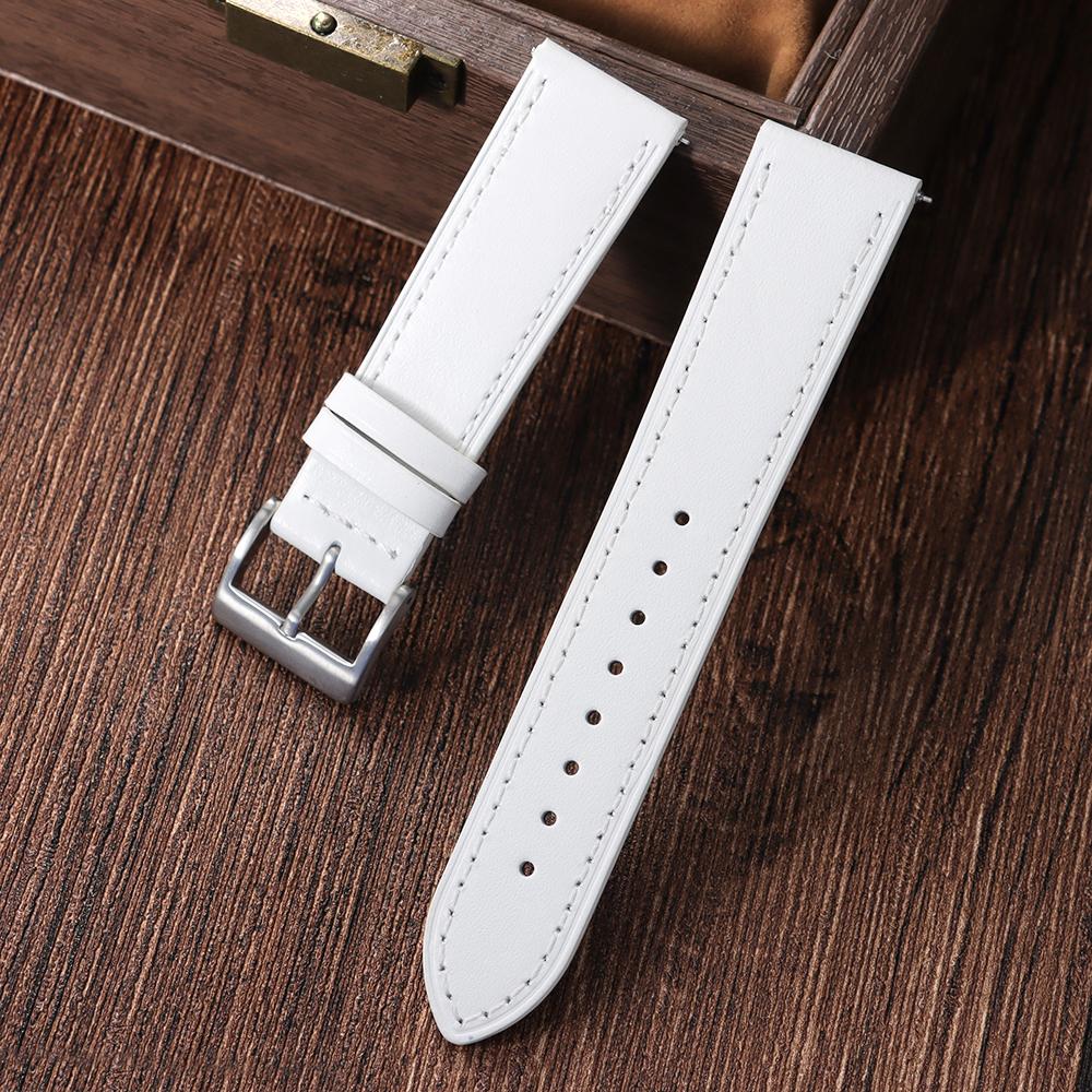 Cinturino per Orologio in Pelle di Mucca Marrone Premium con Rilascio Rapido 18mm 20mm 22mm 24mm Cinturini per Orologio in Vera Pelle Top Grain per Uomo Donna