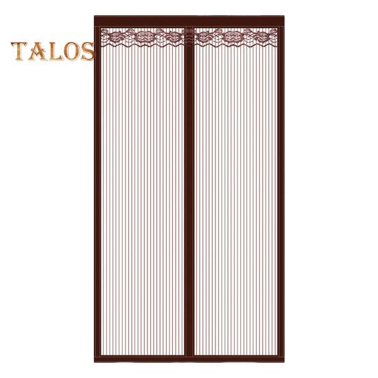 

Магнітна москітна сітка для дверей з магнітами, що автоматично закривається, сітка для дверей з ременем для зберігання для балкона, спальні M кавовий