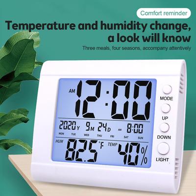 LED Digital Thermometer Hygrometer Innen Zimmer Elektronische Temperatur Feuchtigkeit Meter Sensor Uhr Hause Wetter Station