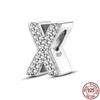 100% Real 925 Sterling Silver Letter Alphabet A-Z Charm Name Bead Fit  Bracelet Pendant Jewelry