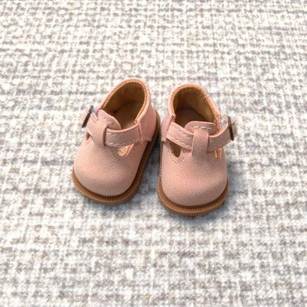 1pair Black Brown Doll Leather Shoes Boots Pretend Play Dolls Uniform Shoes Bjd Doll Shoe  For Penny