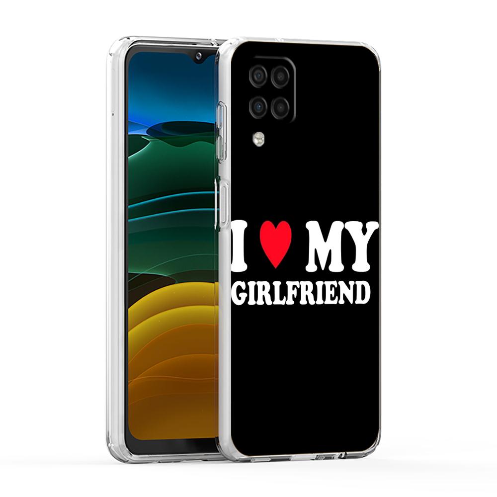 Cute I Love My Girlfriend Boyfriend Case For Samsung A13 A33 A35 A55 A73 A53 A23 A51 A71 A21S A31 A41 A05s A03S A15 A25 5G Cover