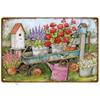 Retro Tin Sign Poster Garden Vintage Wall Poster Metal Sign Decorative Wall Plate Flower Plaque Metal Vintage Decor Accessories