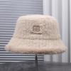 New fashion plush woolen imitation mink bucket hat women's autumn and winter versatile show small face warm bucket basin hat