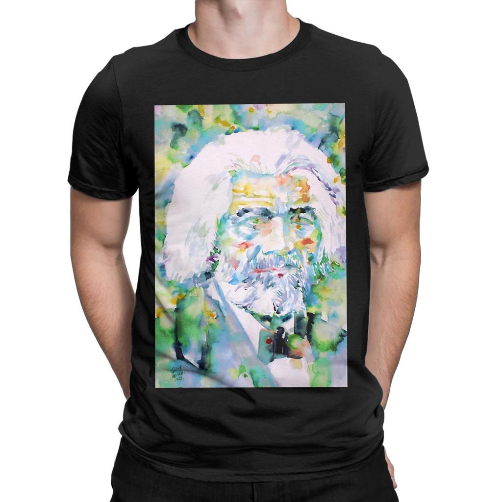 FREDERICK DOUGLASS Watercolor Portrait Novelty 100% Cotton T-Shirt Frederick Douglass Tees Tops