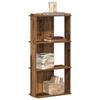 VidaXL 3-Tier Bookcase Old Wood 60x30x120cm Engineered Wood, Shelf, Book Shelf, Storage Shelf, 860272