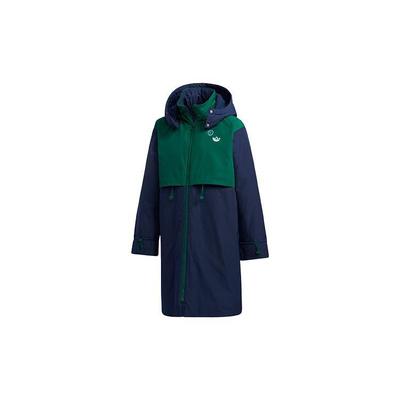 Originals Bellista Parka Color Block Mittellang Warme Kapuzen-Daunenjacke Damen Oberbekleidung Marineblau GL6405