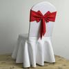 Spandex Chair Sash Solid Color Satin Ribbon Bows Chair Bands  Wedding Banquet Events Decoration