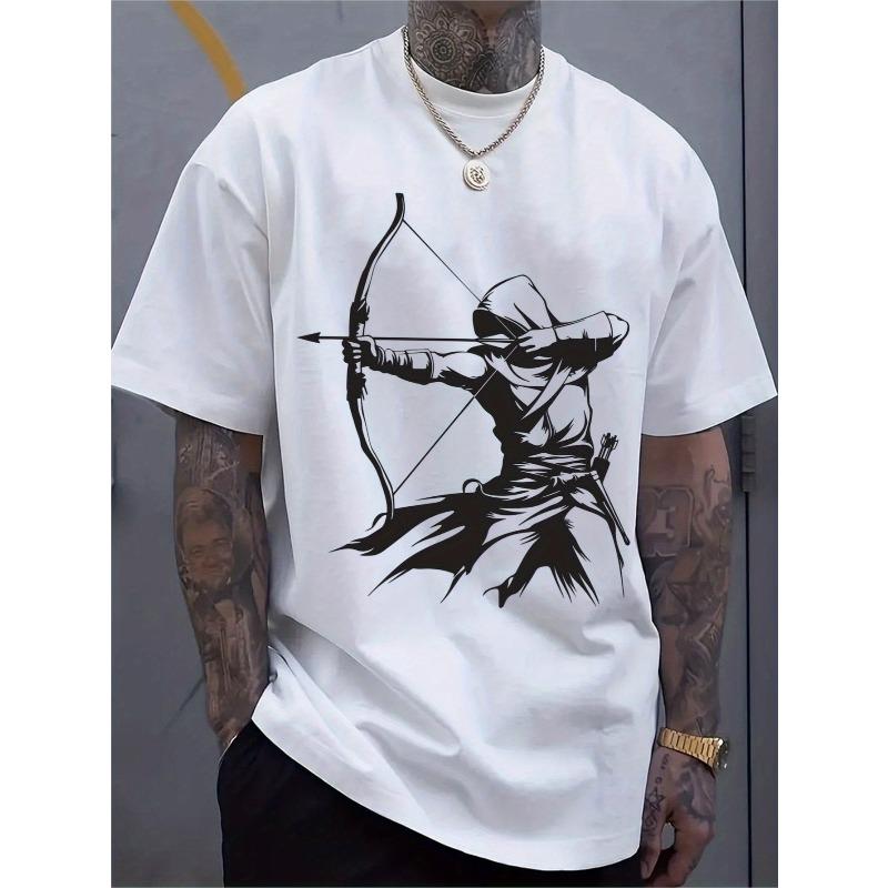 European Size Men's Crew Neck T-Shirt - Casual Short Sleeve Tee for Gym, Travel & Beach | All-Season Versatile Casual Wear