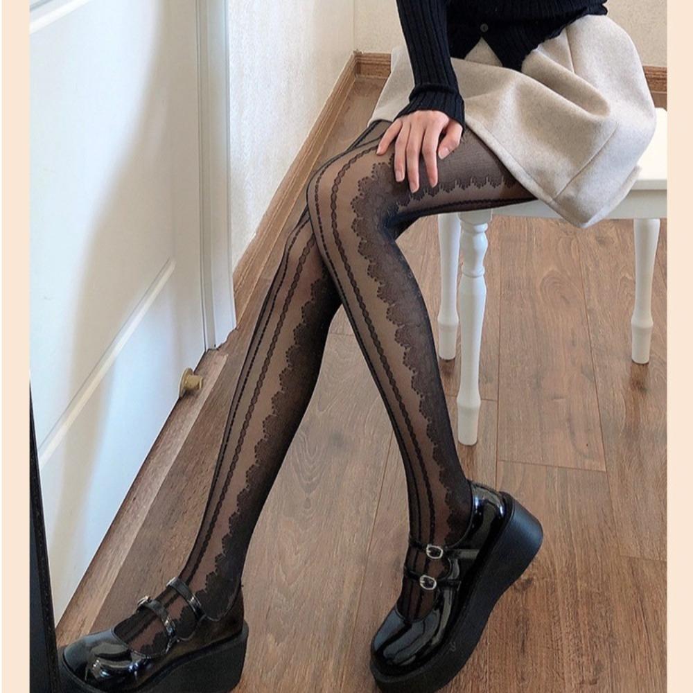 Sweet Lolita Pantyhose Summer Thin Stockings Fashion Knee Length Socks