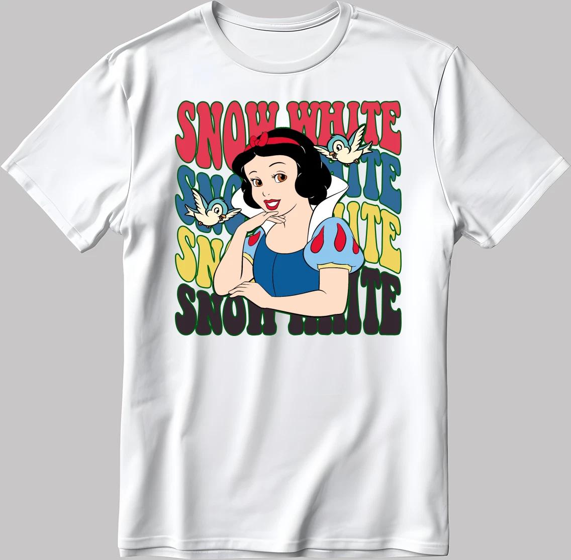 Snow White Princess Disney Short Sleeve White-Black Men s / Women s T Shirt C529 S