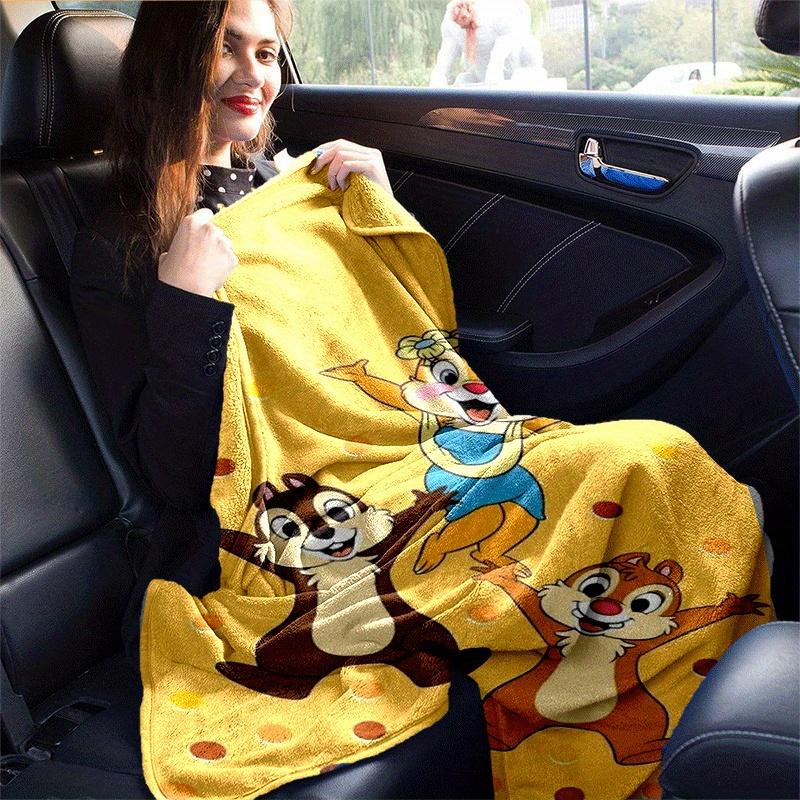 1pc Chip and Dale Printing Blanket - Soft, All-Season Throw for Living Room, Bedroom,Personalized Gift with Adorable Cartoon Design