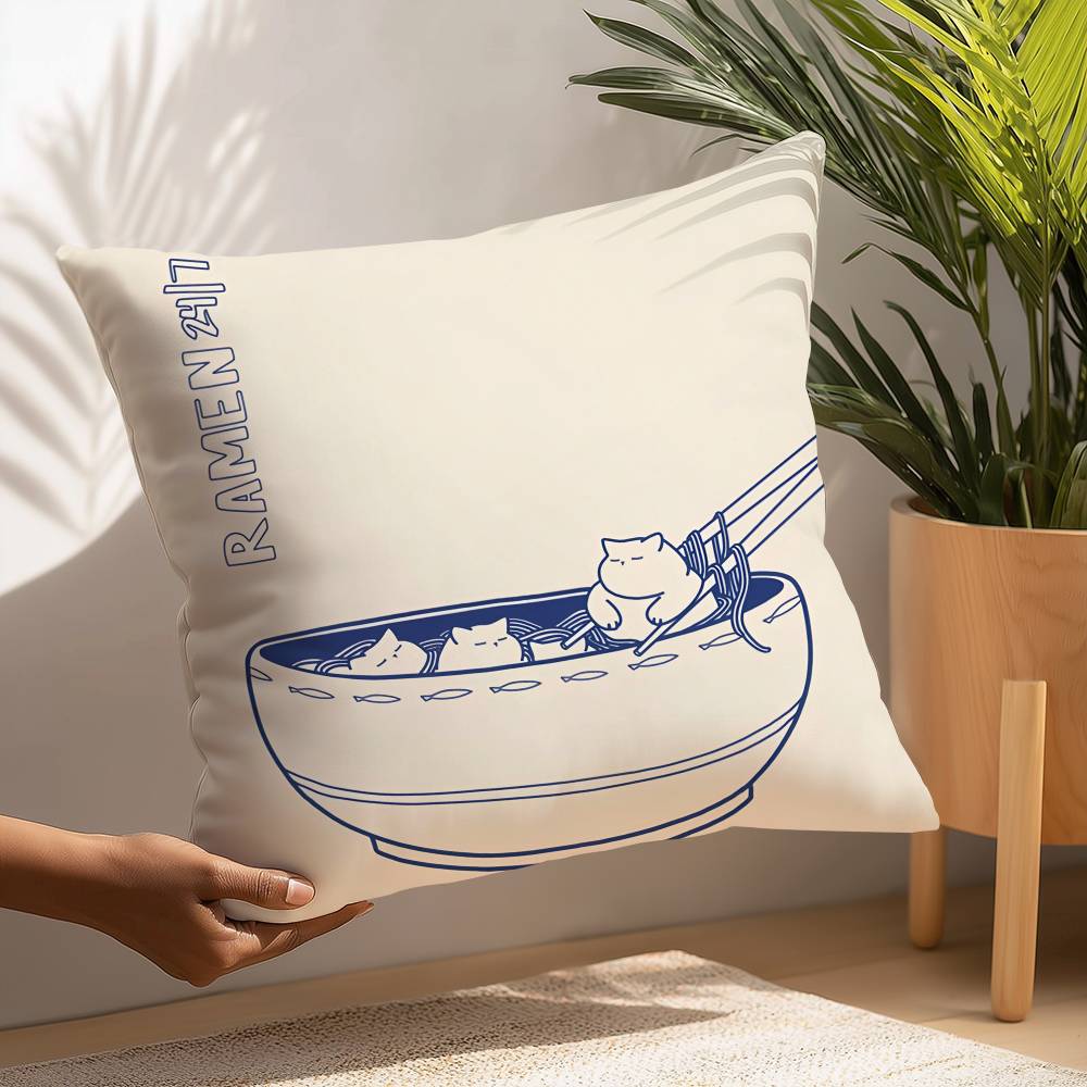 Minimalistisches Niedliches Tier Wandkunst Kissenbezug Plüschstoff Weicher Kissenbezug Doppelseitiger Druck Kissenbezug Haushaltsgeschenke