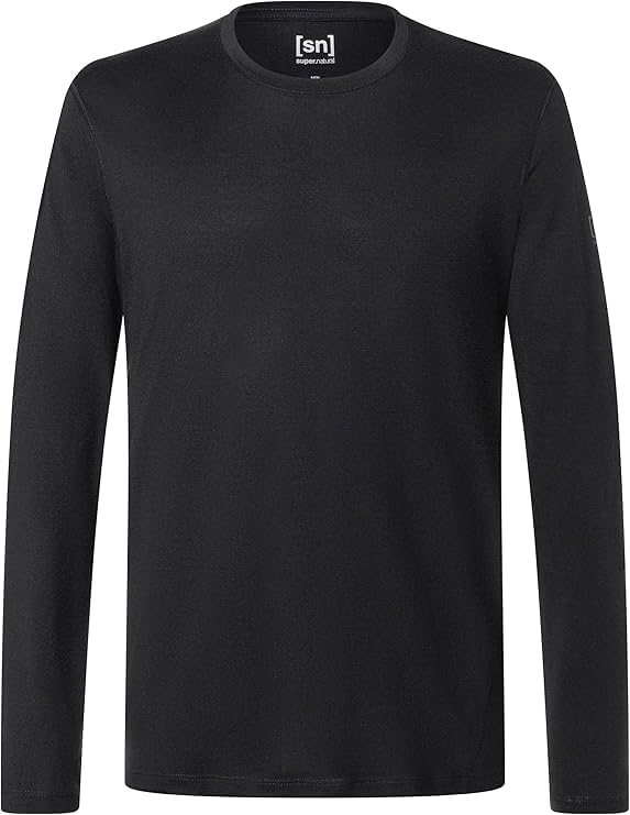 Supernatural M Arctic 230LS Langarm Merino Wolle Jet Größe für und Camping [super.natural] [sn] Unterwäsche, Schwarz, L, Laufen, Training, Wandern,