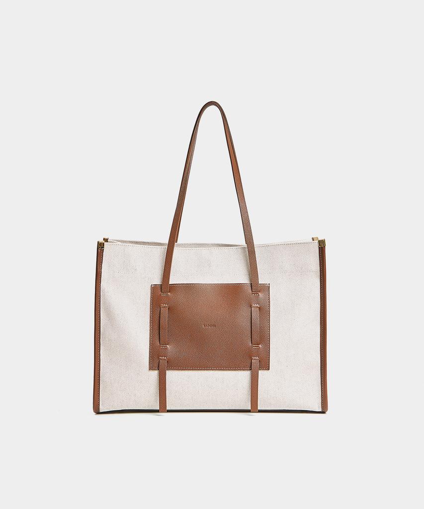 Badgigi Square Canvas Bag, Beige