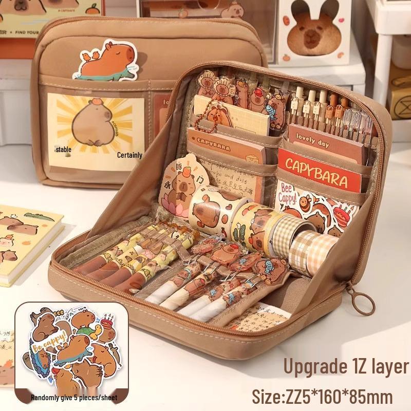 Capybara Large Capacity Pencil Case for Girls and Boys In Primary and Junior High School