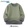 Jeanswest Men's Plush Fleece Lined Round Neck Sweatshirt
