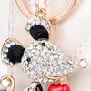Cute Mouse Keychain Sparkling Rhinestone Mouse Keychain Colorful Enamel Rat Charm with Key Ring Gift for Men Women