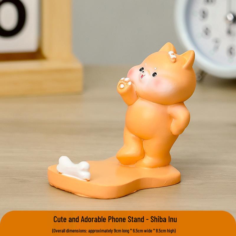 Adorable Kitten Phone Stand: Cute, Relaxing Office Gift for Girls