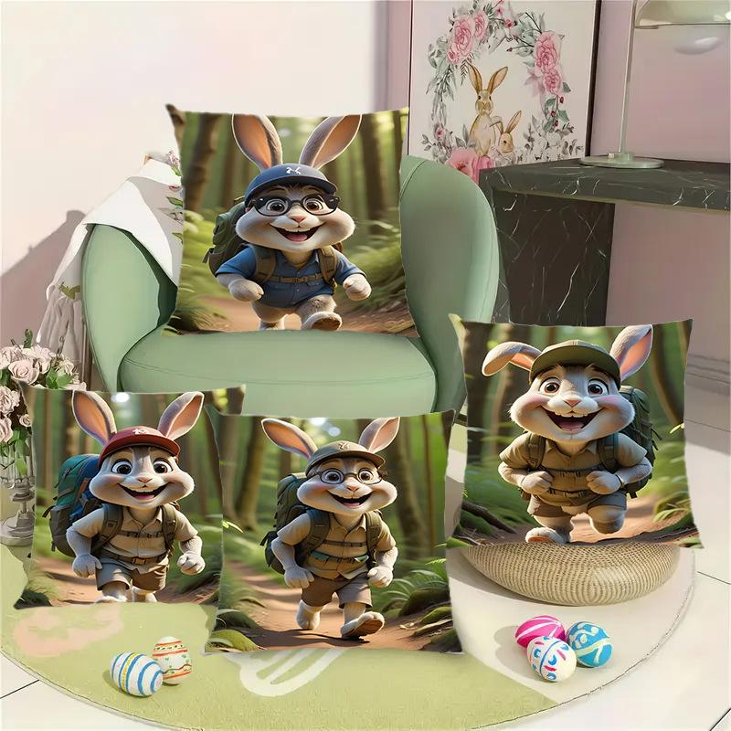 New Easter Cute Bunny Pillow Cover Fashion Simple Home Furnishings Living Room Sofa Cushion