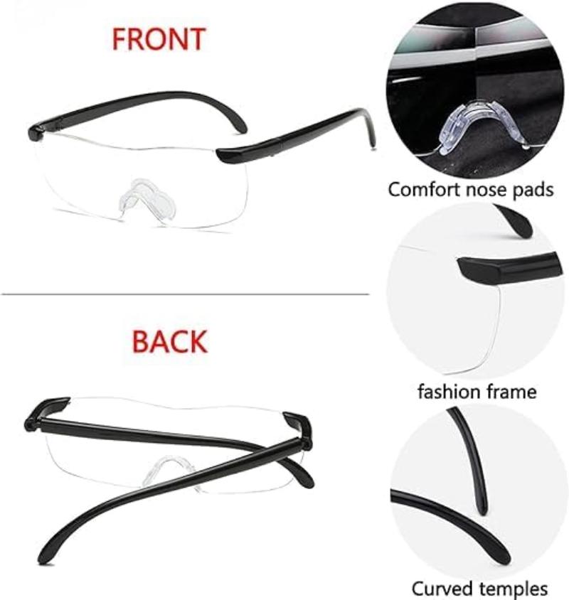 300% Magnifying Glasses Reading Magnifying Glasses, Portable Reading Magnifier with Glasses Case for Close Work, Anti-Blue Light