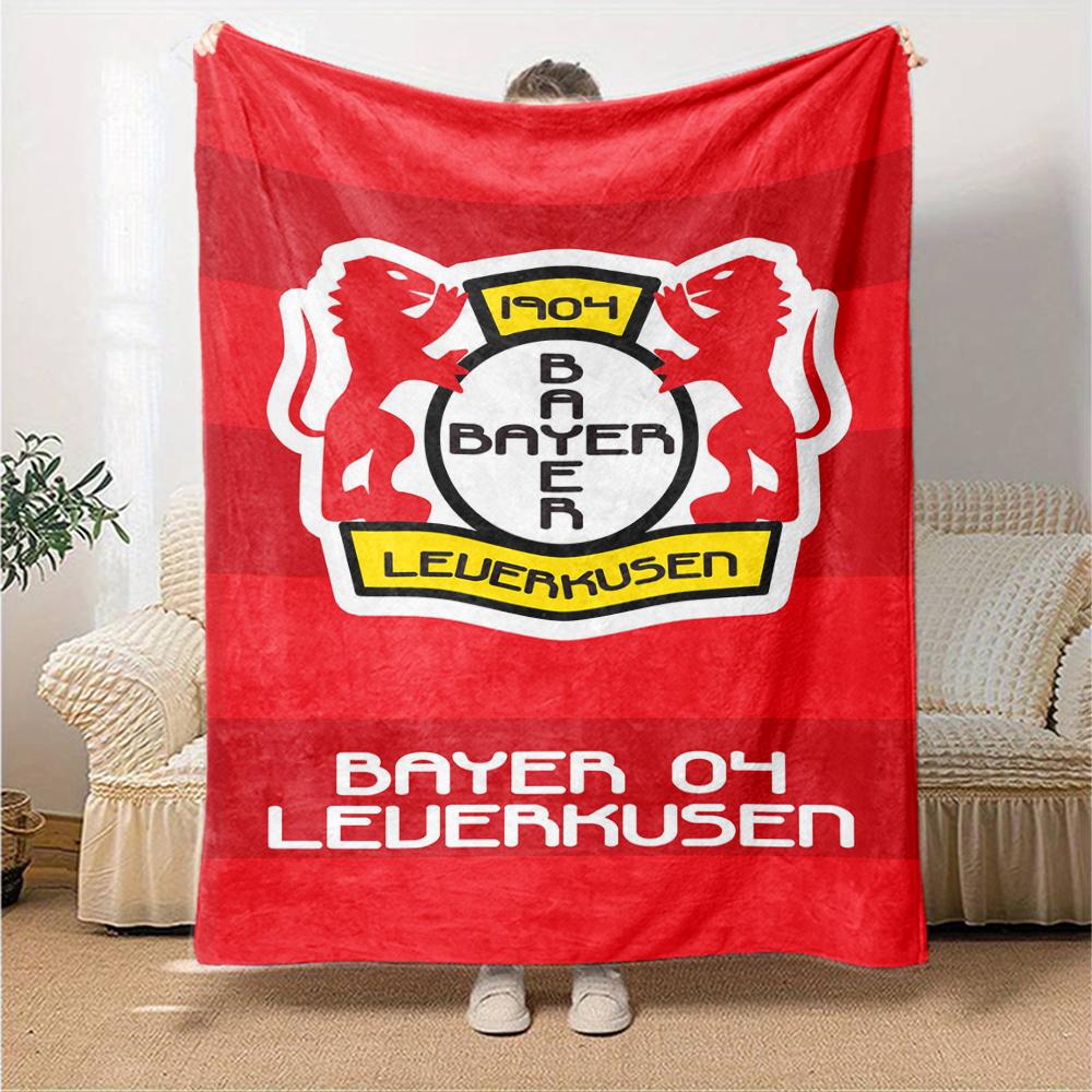 Bayer Leverkusen Theme Printed Blanket - Perfect for Couch, Bed, Travel & Outdoor Use | Machine Washable, Cozy & Durable.