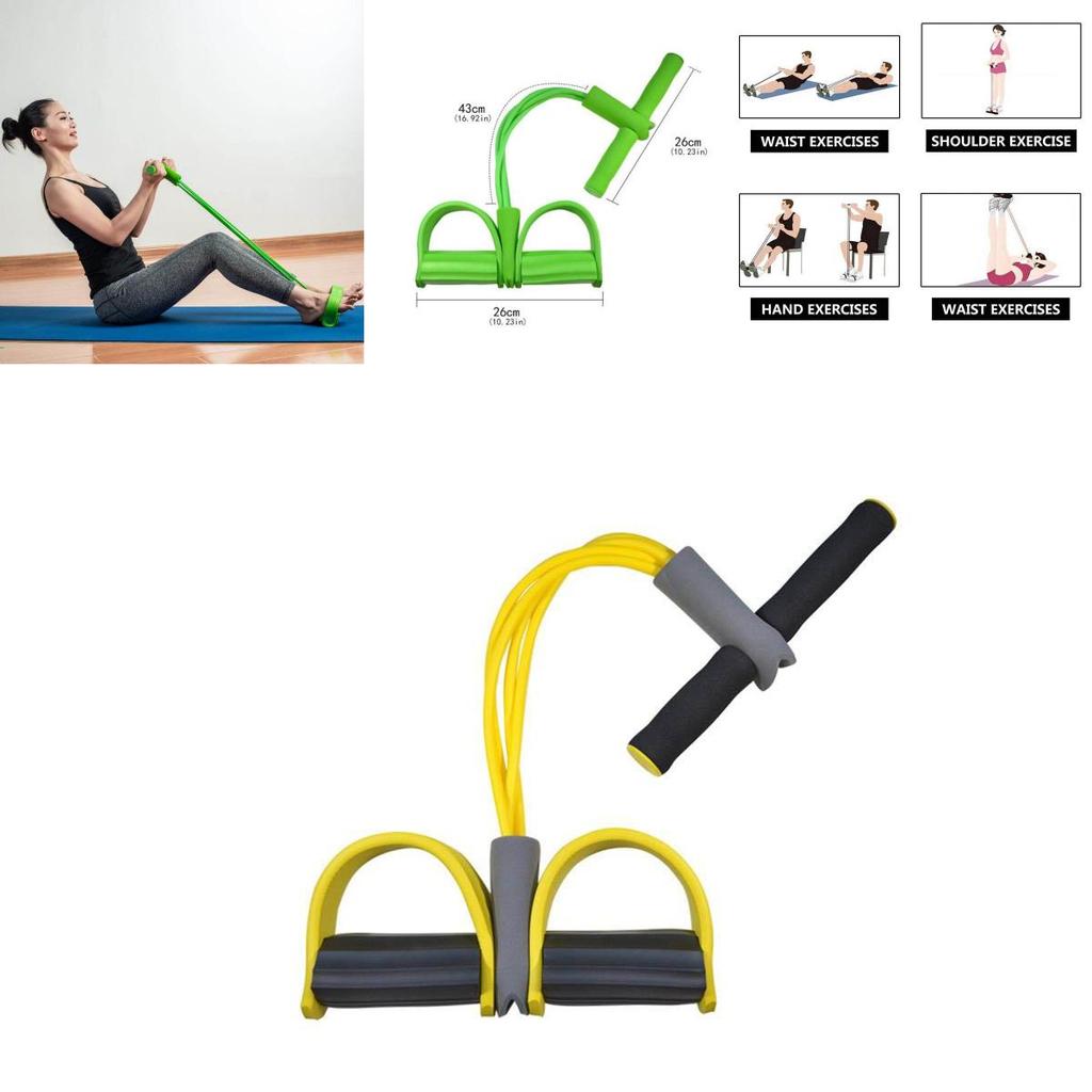Durable Fitness Gum 4 Tube Resistance Bands For Effective Sit-up Pull Rope Exercises